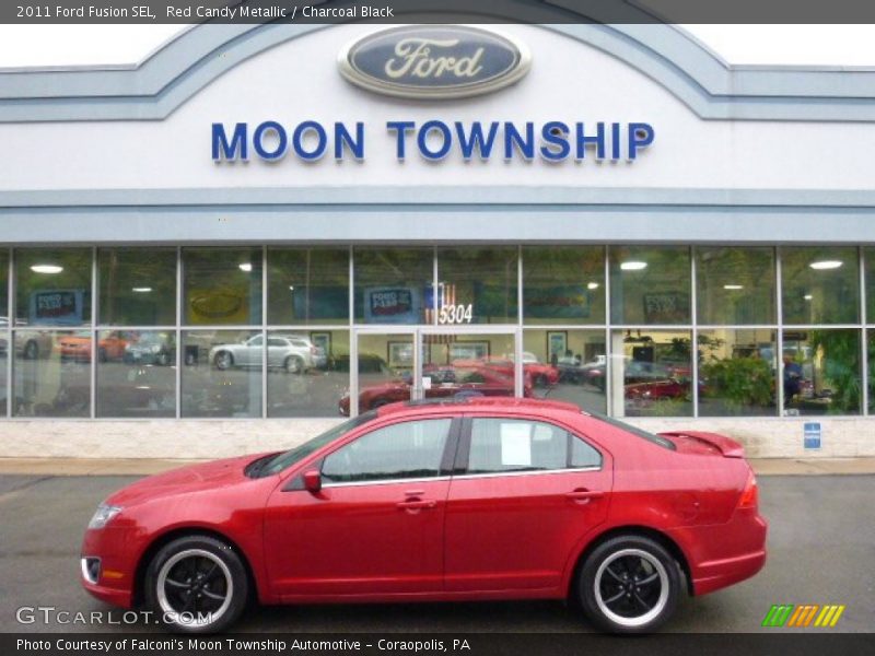 Red Candy Metallic / Charcoal Black 2011 Ford Fusion SEL