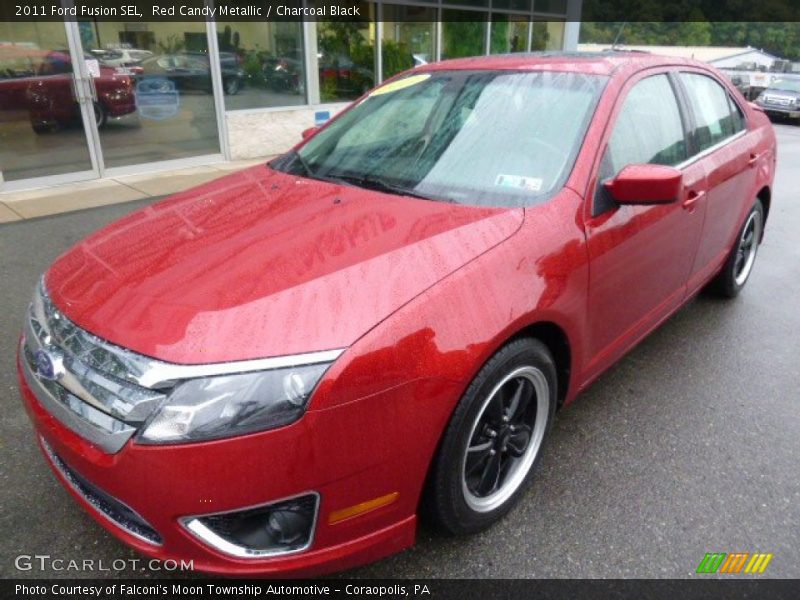 Red Candy Metallic / Charcoal Black 2011 Ford Fusion SEL