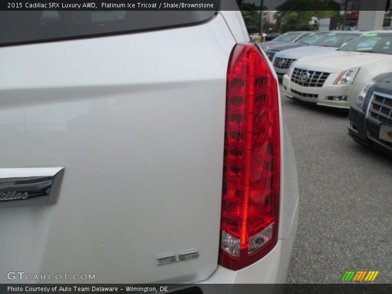 Platinum Ice Tricoat / Shale/Brownstone 2015 Cadillac SRX Luxury AWD