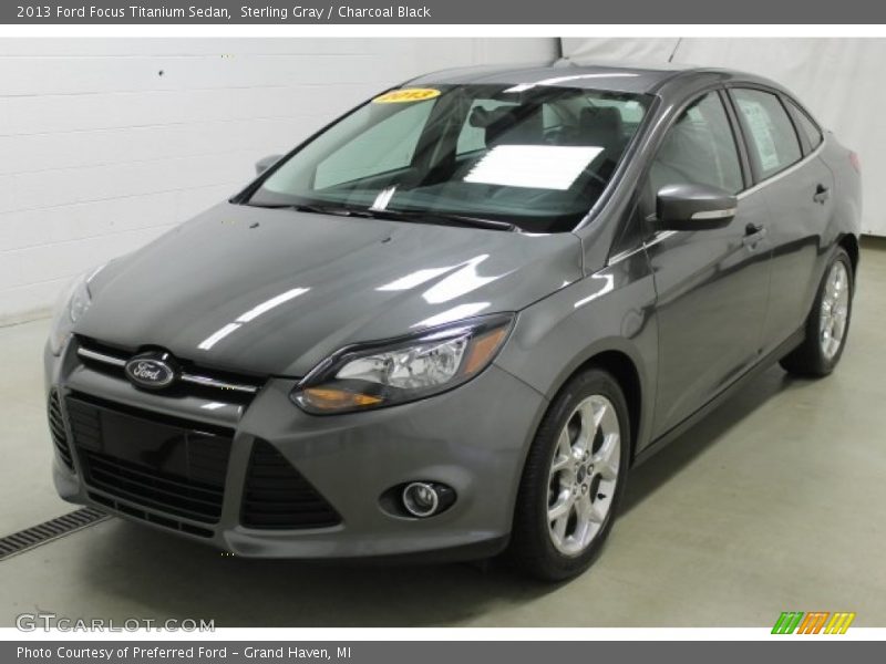 Sterling Gray / Charcoal Black 2013 Ford Focus Titanium Sedan