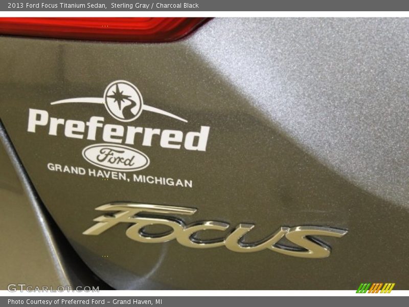 Sterling Gray / Charcoal Black 2013 Ford Focus Titanium Sedan