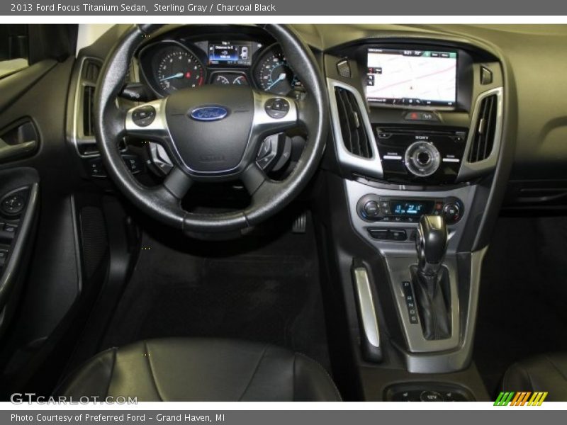 Sterling Gray / Charcoal Black 2013 Ford Focus Titanium Sedan