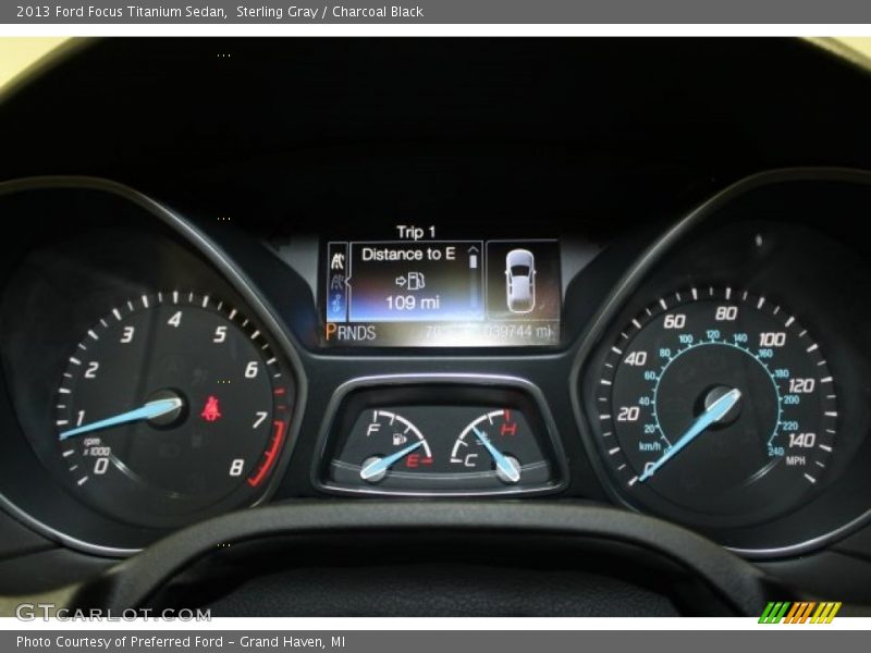 Sterling Gray / Charcoal Black 2013 Ford Focus Titanium Sedan