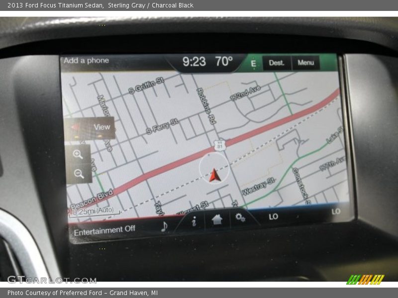 Sterling Gray / Charcoal Black 2013 Ford Focus Titanium Sedan