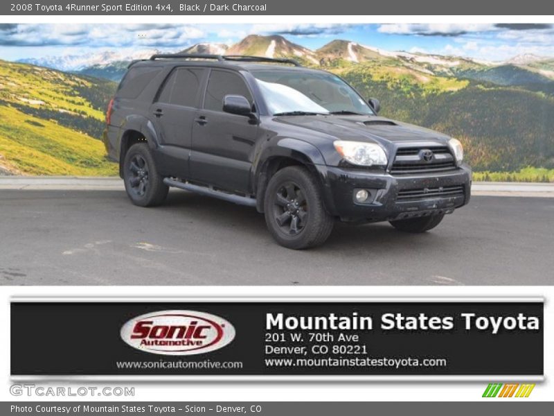 Black / Dark Charcoal 2008 Toyota 4Runner Sport Edition 4x4