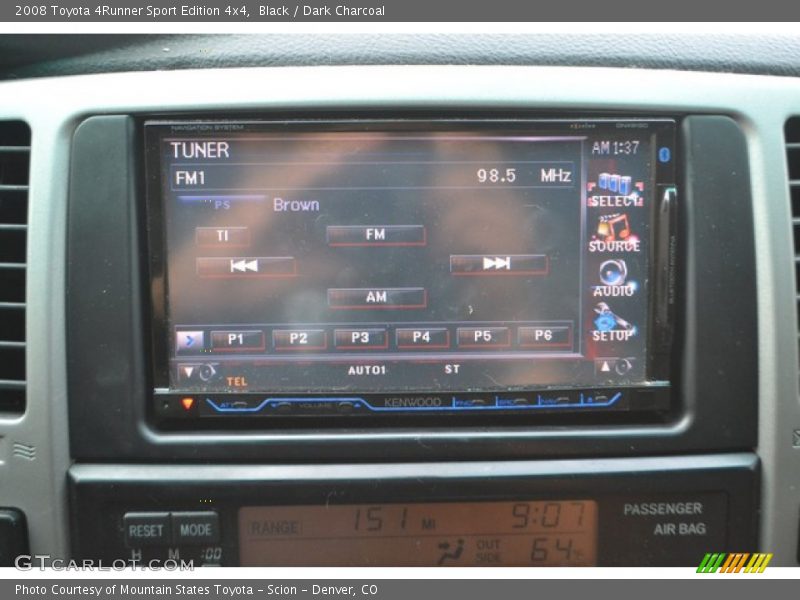 Black / Dark Charcoal 2008 Toyota 4Runner Sport Edition 4x4