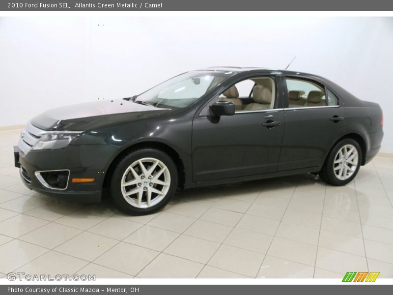 Atlantis Green Metallic / Camel 2010 Ford Fusion SEL