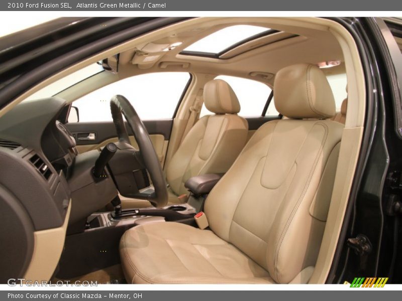 Atlantis Green Metallic / Camel 2010 Ford Fusion SEL