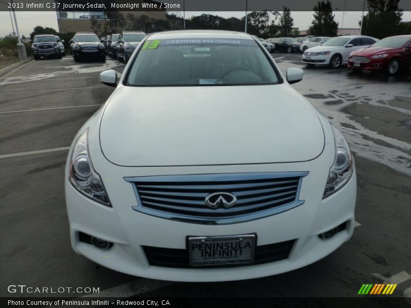 Moonlight White / Stone 2013 Infiniti G 37 Journey Sedan