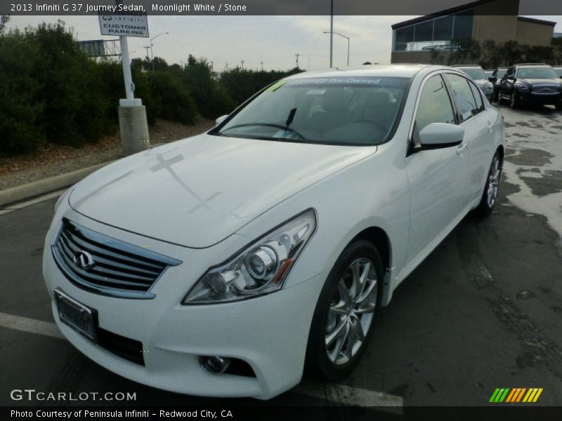 Moonlight White / Stone 2013 Infiniti G 37 Journey Sedan