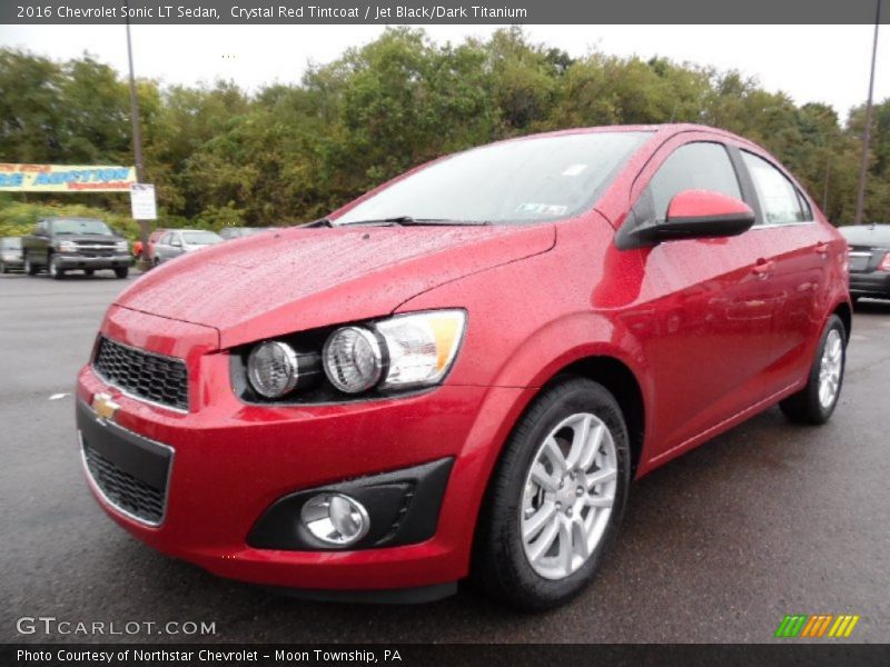 Crystal Red Tintcoat / Jet Black/Dark Titanium 2016 Chevrolet Sonic LT Sedan