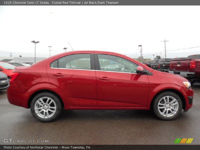 Crystal Red Tintcoat / Jet Black/Dark Titanium 2016 Chevrolet Sonic LT Sedan
