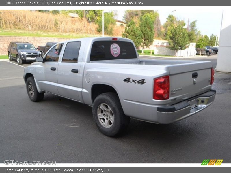 Bright Silver Metallic / Medium Slate Gray 2005 Dodge Dakota SLT Quad Cab 4x4