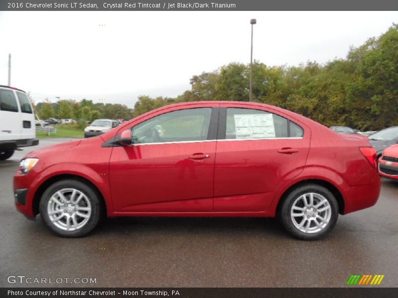 Crystal Red Tintcoat / Jet Black/Dark Titanium 2016 Chevrolet Sonic LT Sedan