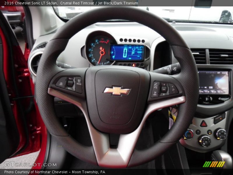 Crystal Red Tintcoat / Jet Black/Dark Titanium 2016 Chevrolet Sonic LT Sedan