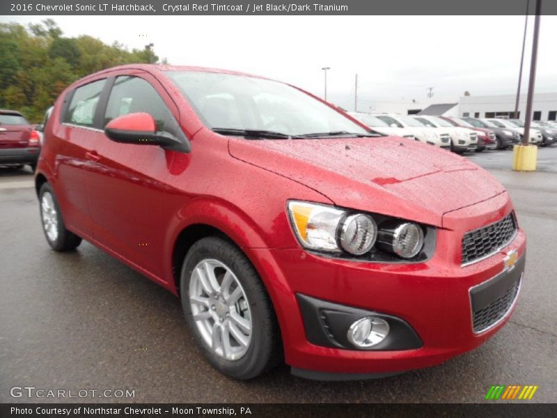 Crystal Red Tintcoat / Jet Black/Dark Titanium 2016 Chevrolet Sonic LT Hatchback
