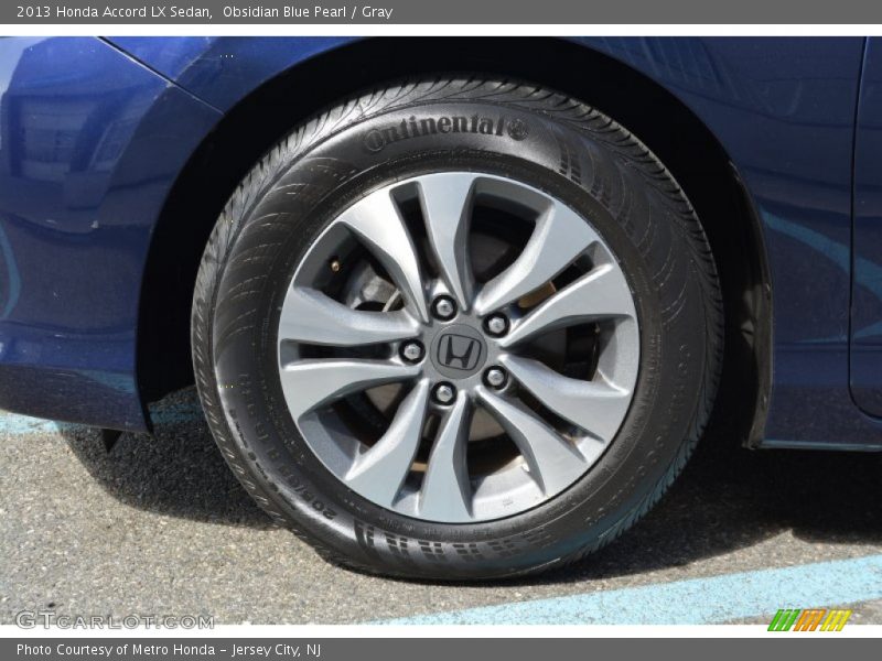 Obsidian Blue Pearl / Gray 2013 Honda Accord LX Sedan