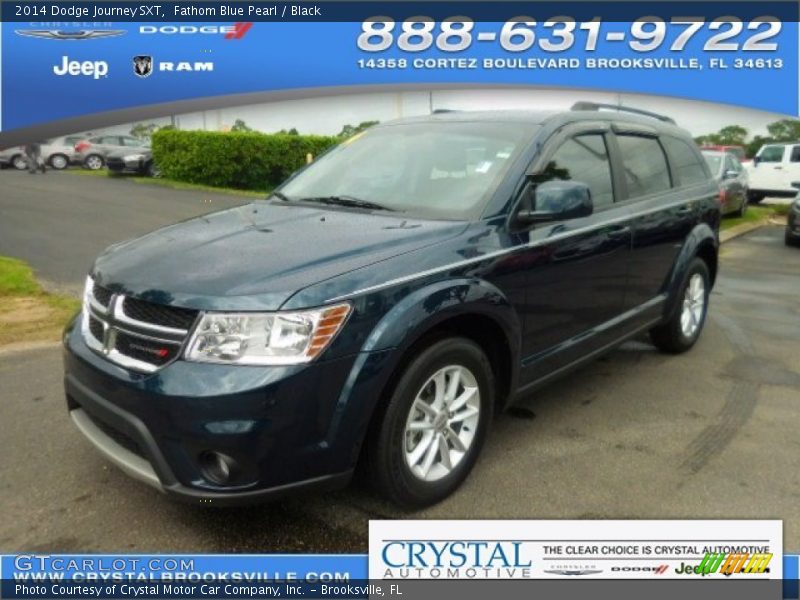 Fathom Blue Pearl / Black 2014 Dodge Journey SXT