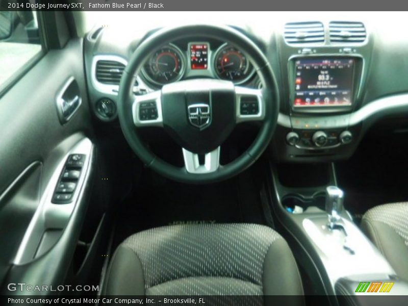 Fathom Blue Pearl / Black 2014 Dodge Journey SXT