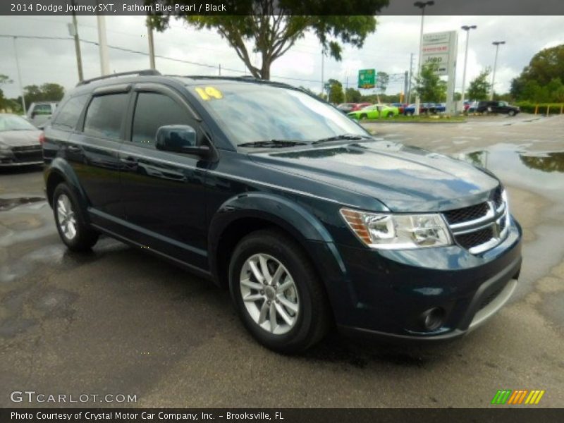 Fathom Blue Pearl / Black 2014 Dodge Journey SXT