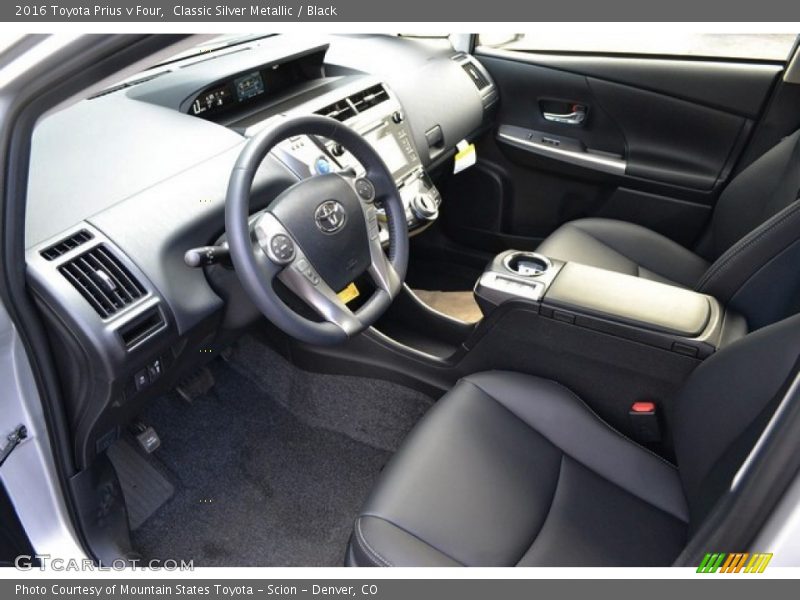 Classic Silver Metallic / Black 2016 Toyota Prius v Four