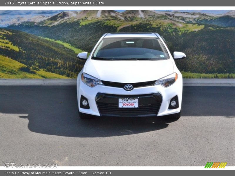 Super White / Black 2016 Toyota Corolla S Special Edition
