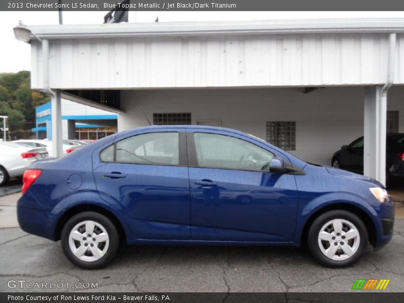 Blue Topaz Metallic / Jet Black/Dark Titanium 2013 Chevrolet Sonic LS Sedan