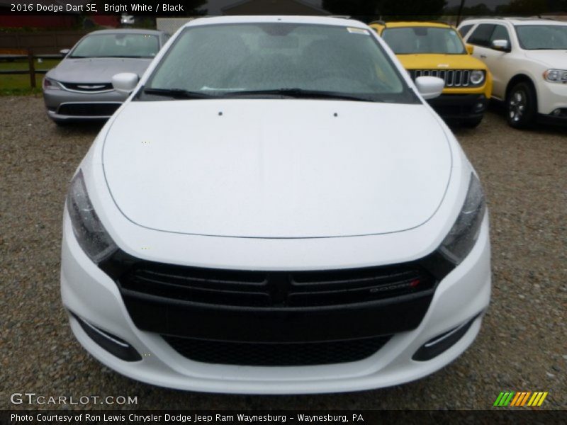 Bright White / Black 2016 Dodge Dart SE