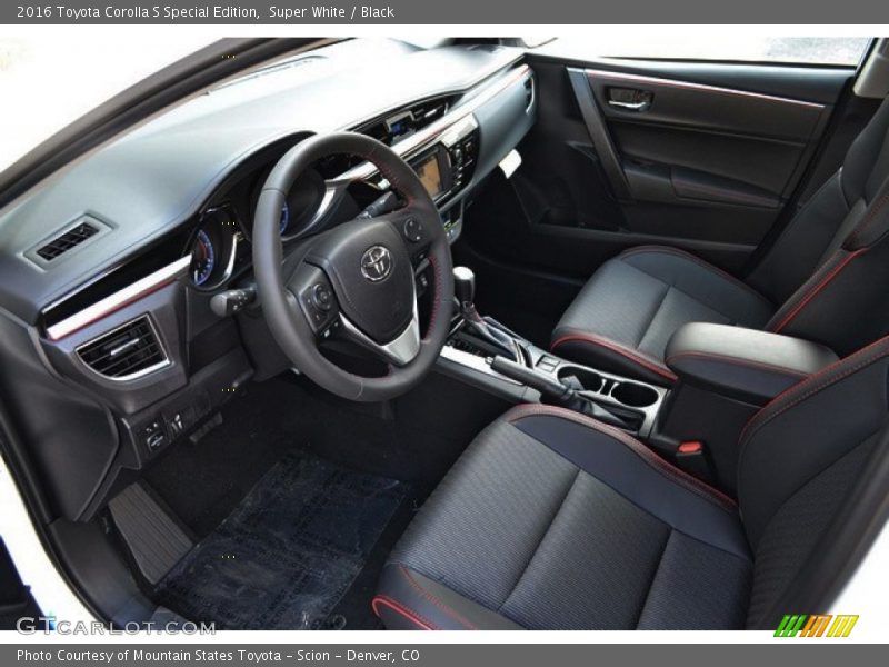Super White / Black 2016 Toyota Corolla S Special Edition