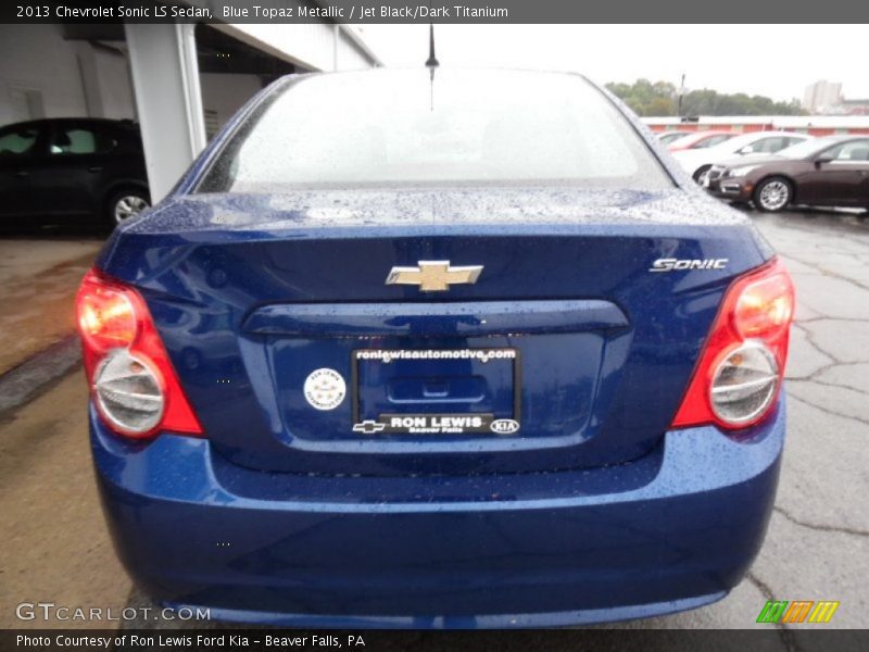 Blue Topaz Metallic / Jet Black/Dark Titanium 2013 Chevrolet Sonic LS Sedan