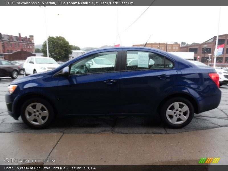 Blue Topaz Metallic / Jet Black/Dark Titanium 2013 Chevrolet Sonic LS Sedan