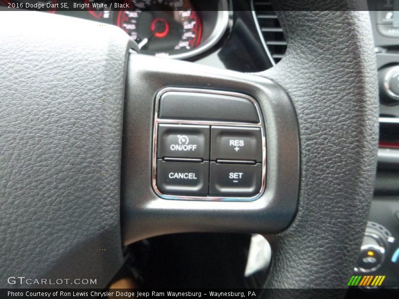 Bright White / Black 2016 Dodge Dart SE
