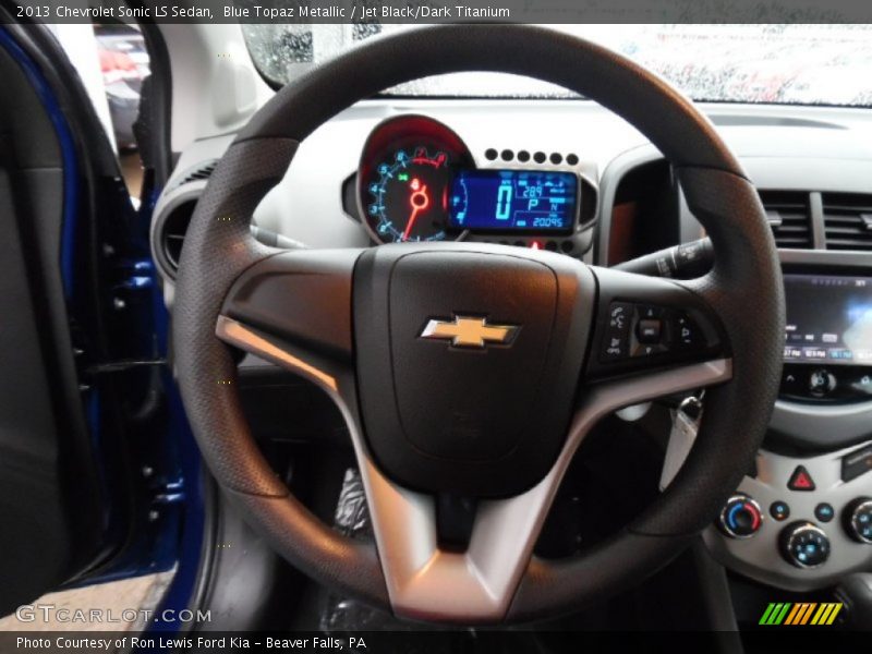 Blue Topaz Metallic / Jet Black/Dark Titanium 2013 Chevrolet Sonic LS Sedan