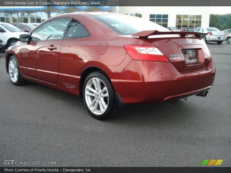 Habanero Red Pearl / Black 2006 Honda Civic Si Coupe