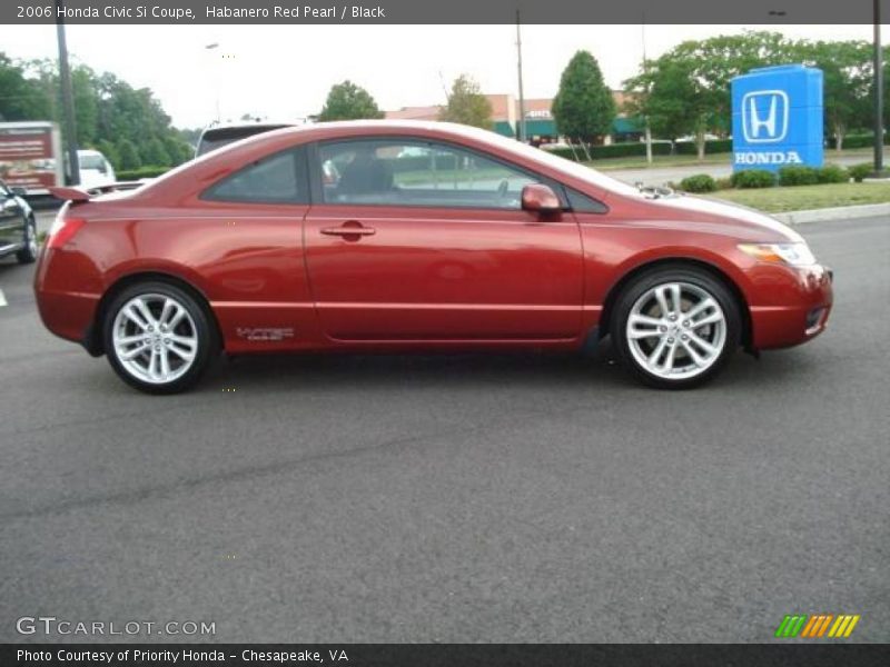 Habanero Red Pearl / Black 2006 Honda Civic Si Coupe