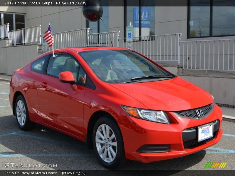 Rallye Red / Gray 2012 Honda Civic EX Coupe