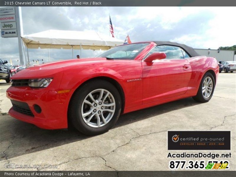 Red Hot / Black 2015 Chevrolet Camaro LT Convertible