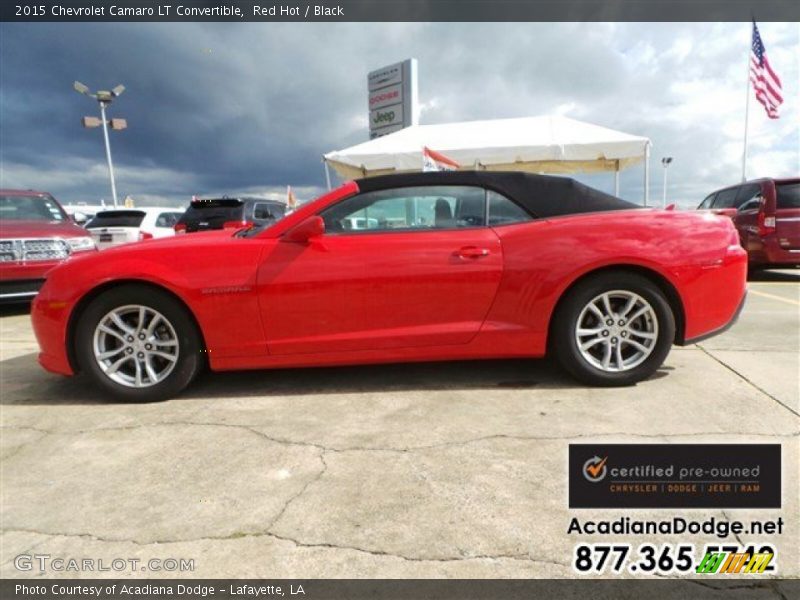 Red Hot / Black 2015 Chevrolet Camaro LT Convertible