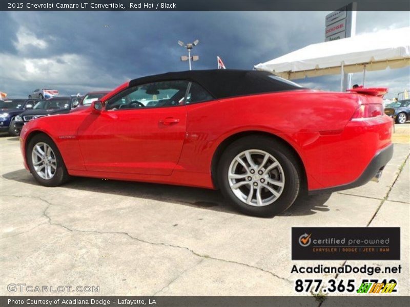 Red Hot / Black 2015 Chevrolet Camaro LT Convertible