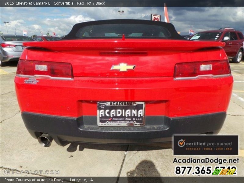 Red Hot / Black 2015 Chevrolet Camaro LT Convertible