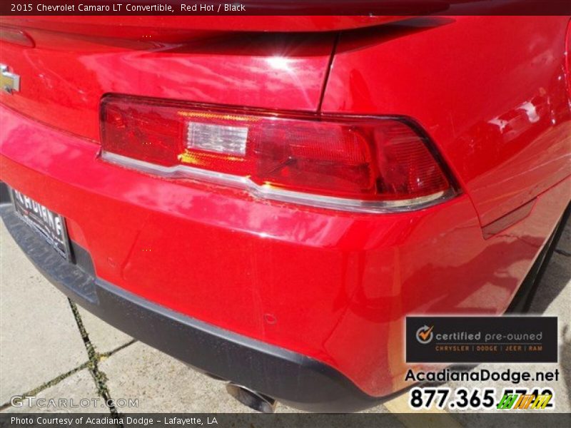 Red Hot / Black 2015 Chevrolet Camaro LT Convertible