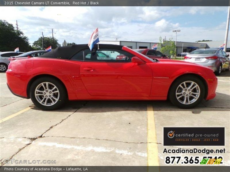 Red Hot / Black 2015 Chevrolet Camaro LT Convertible