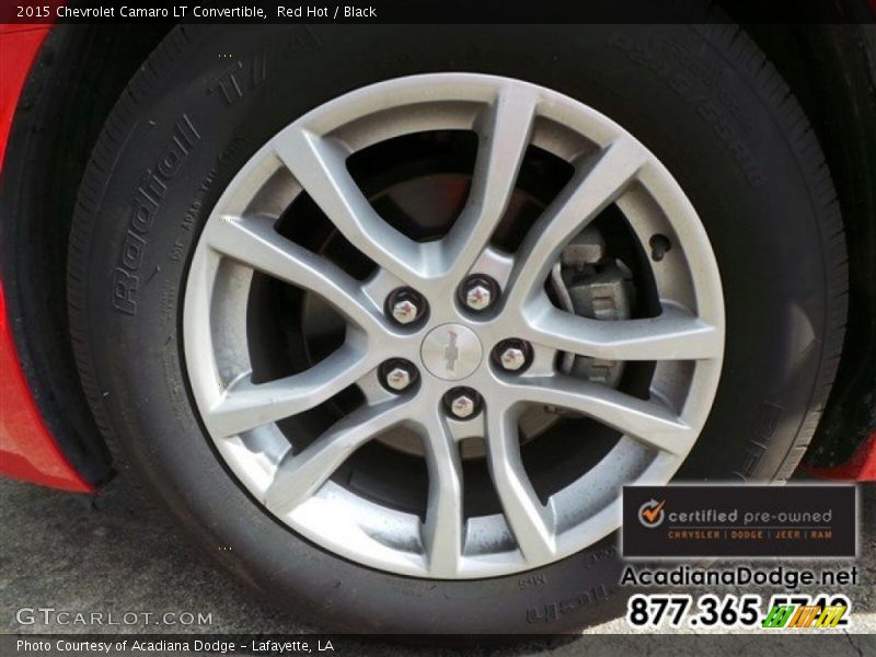 Red Hot / Black 2015 Chevrolet Camaro LT Convertible