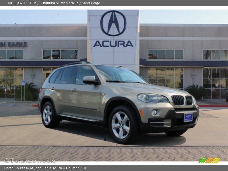 Titanium Silver Metallic / Sand Beige 2008 BMW X5 3.0si