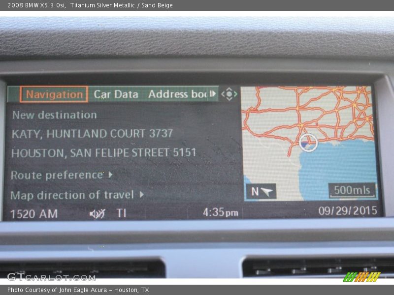 Titanium Silver Metallic / Sand Beige 2008 BMW X5 3.0si