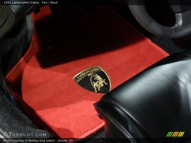 1991 Lamborghini Diablo, Red / Black, Floor Mat - 1991 Lamborghini Diablo 