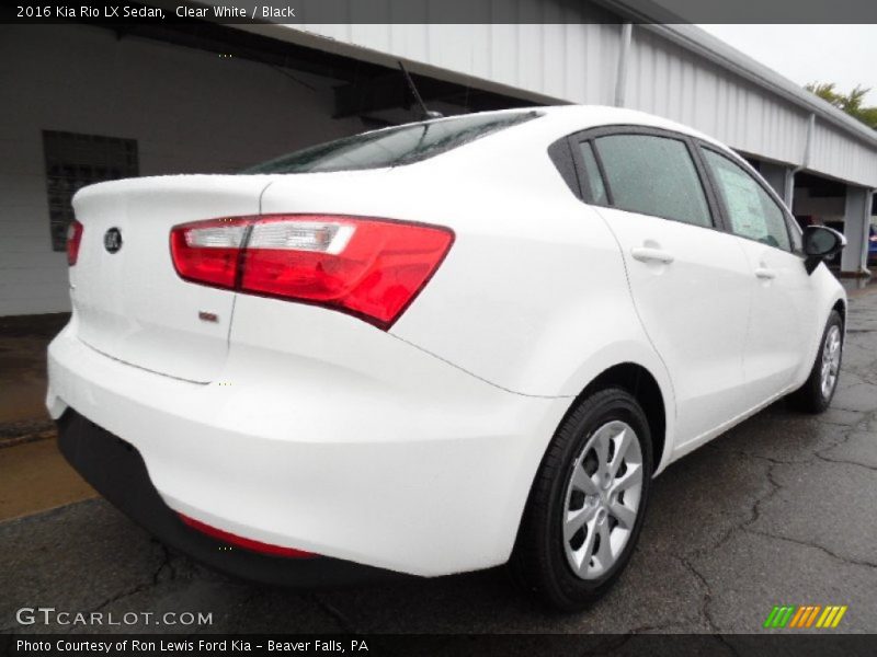 Clear White / Black 2016 Kia Rio LX Sedan