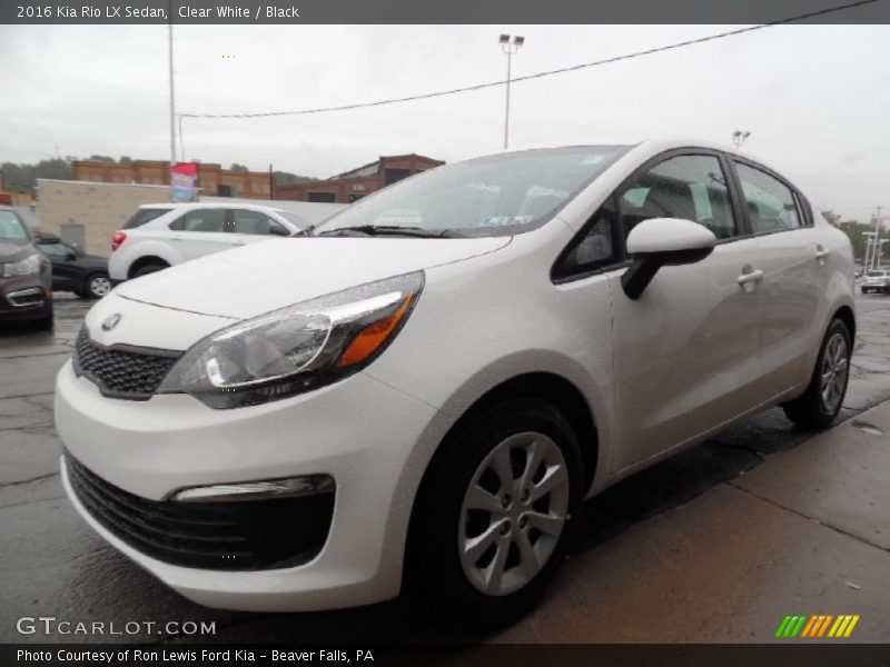 Clear White / Black 2016 Kia Rio LX Sedan