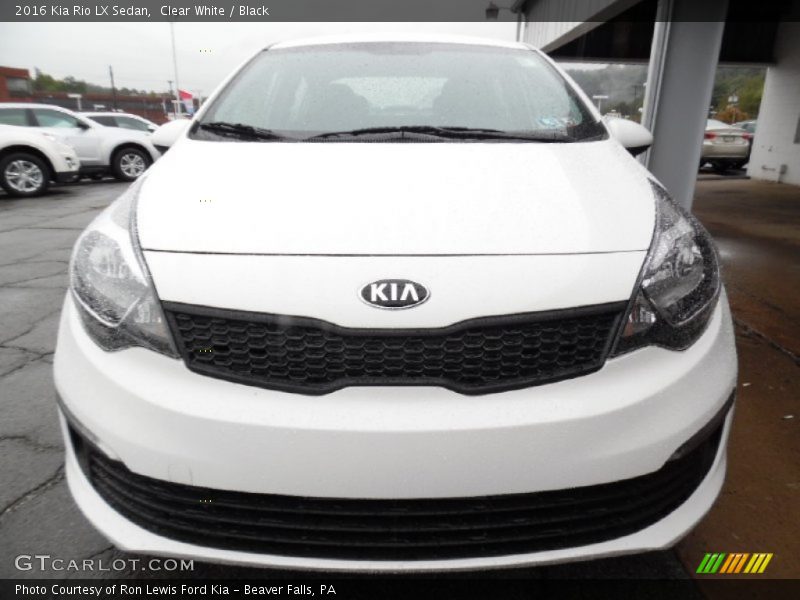 Clear White / Black 2016 Kia Rio LX Sedan