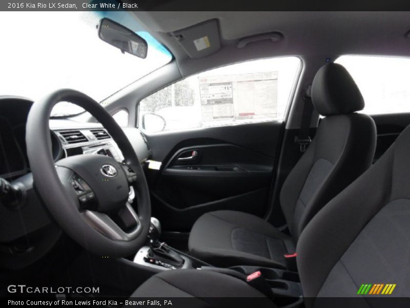 Clear White / Black 2016 Kia Rio LX Sedan